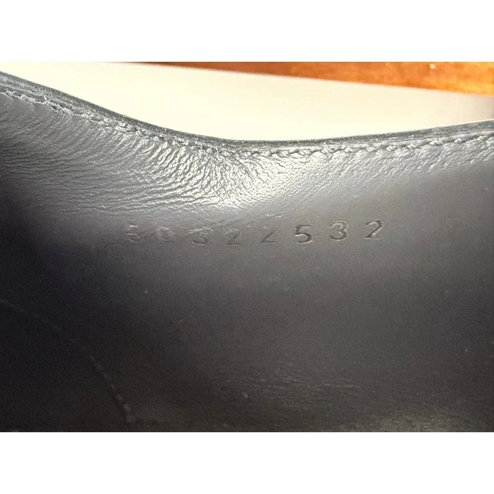 HUGO BOSS Mens‎ Black Leather Cap Toe Oxford 10 Dress Shoes Made in Italy